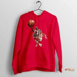 Jordan Last Dance Team Digital Caricature Red Hoodie