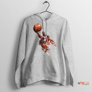 Jordan Last Dance Team Digital Caricature Sport Grey Hoodie