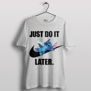 Just Do It Later Stitch Stuff Sport Grey T-Shirt