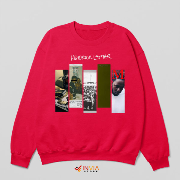 Kendrick Lamar Humble Discography Albums Red Sweatshirt