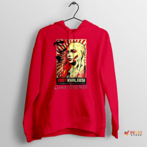 Khaleesi Emilia Clarke Obey Me Merch Red Hoodie