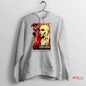 Khaleesi Emilia Clarke Obey Me Merch Sport Grey Hoodie