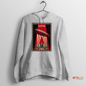 Led Zeppelin CD Cover Art Mothership Sport Grey Hoodie