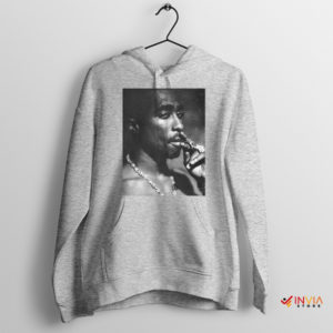 Life Goes On Tupac Shakur Smoke Sport Grey Hoodie