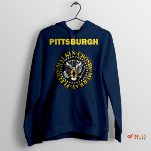 Lines Pittsburgh Penguins Ramones Art Navy Hoodie