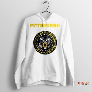 Lines Pittsburgh Penguins Ramones Art White Hoodie