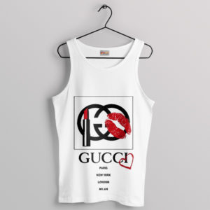 Lips House of Gucci Movie White Tank Top