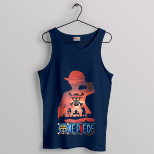 Live action One Piece Luffy Gear 5 Navy Tank Top