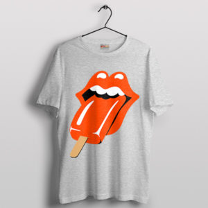 Lollipop Tongue and lips Rolling StoneSport Grey T-Shirt
