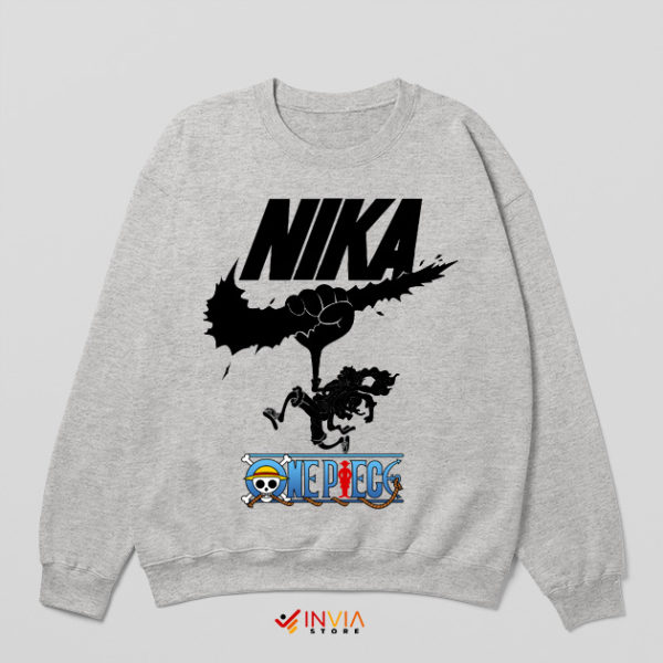 Luffy Gear 5 Nika Mythology Nike Air Sport Grey Sweatshirt