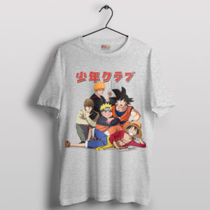 Luffy and Friends Shonen Jump Anime Sport Grey T-Shirt