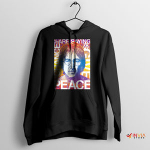Lyrics Art John Lennon 1964 Black Hoodie