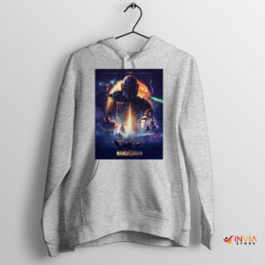 Mandalorian Season Finale Poster Art Sport Grey Hoodie
