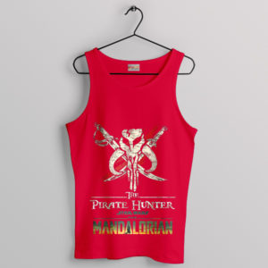 Mando Mandalorian Pirate Hunter Red Tank Top