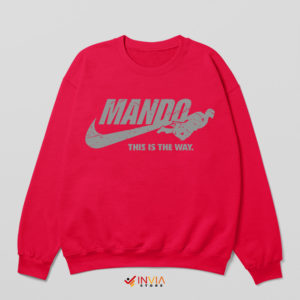 Mando Mandalorian Star Wars Nike Red Sweatshirt