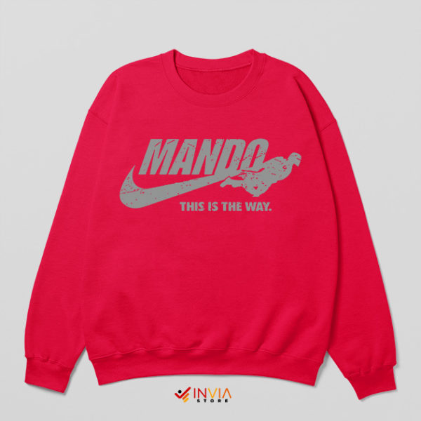 Mando Mandalorian Star Wars Nike Red Sweatshirt