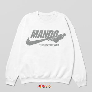 Mando Mandalorian Star Wars Nike White Sweatshirt