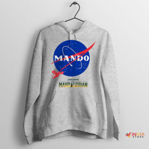 Mando Star Wars Meme Original Nasa Logo Sport Grey Hoodie