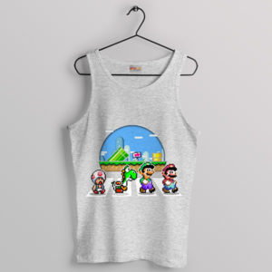 Mario Bros Abbey Road Movie Merch Sport Grey Tank Top