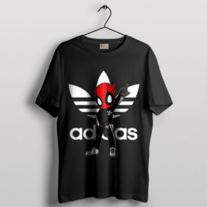 Marvel Deadpool 3 Adidas Fashion Black T-Shirt