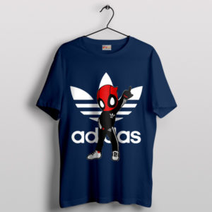 Marvel Deadpool 3 Adidas Fashion Navy T-Shirt