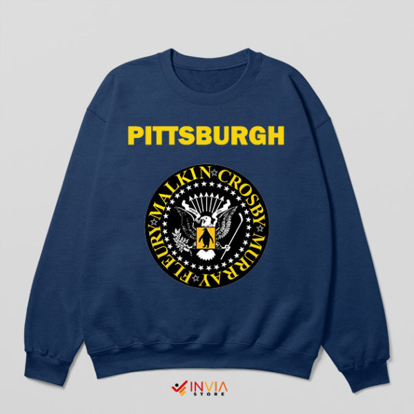 Mascot Pittsburgh Penguins Ramones Navy Sweatshirt