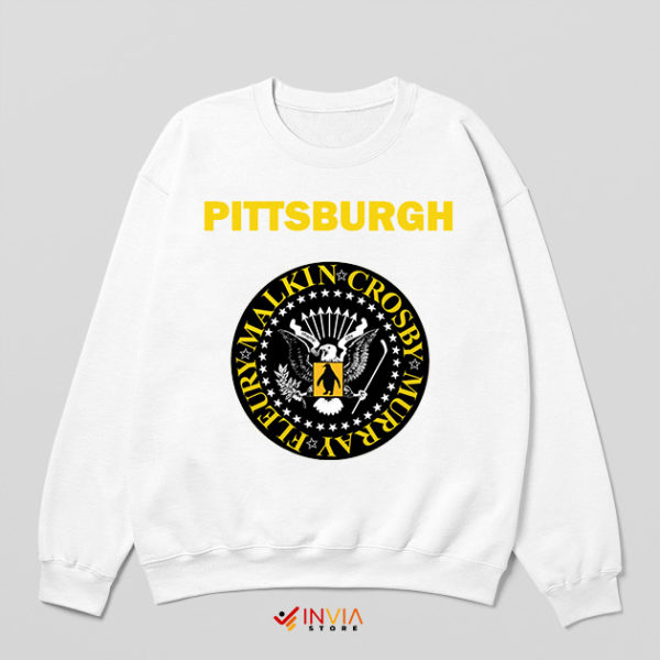 Mascot Pittsburgh Penguins Ramones White Sweatshirt