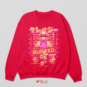 Meme Busted New Mario Bros U Deluxe Red Sweatshirt