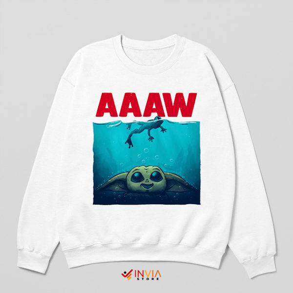 Meme Jaws Poster Baby Yoda Doll Sweatshirt