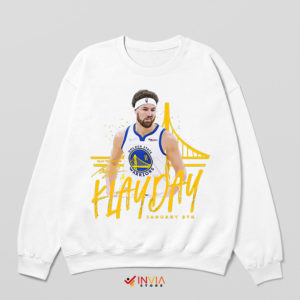 Meme Klay Thomson Warriors Merch Art White Sweatshirt