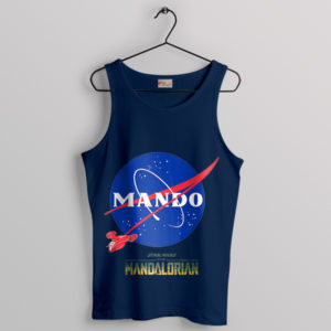 Meme New Nasa Logo Din Djarin Mando Navy Tank Top