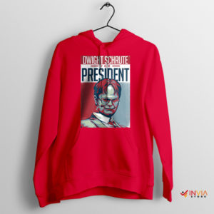 Meme President Dwight Schrute Idiot Quote Red Hoodie