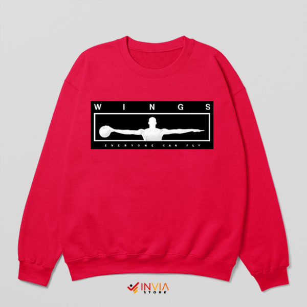 Michael Jordan Wing Span NBA Red Sweatshirt