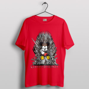 Mickey Mouse Game The Iron Throne Red T-Shirt