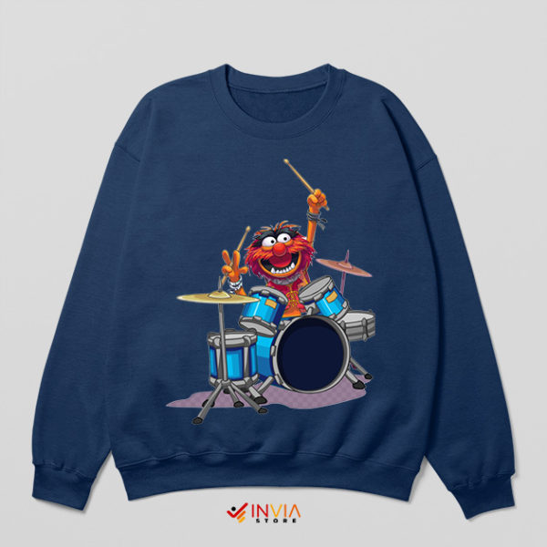 Monster Drummer Muppets Animal Navy Sweatshirt