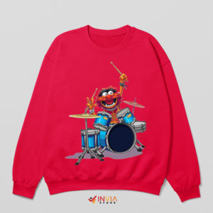 Monster Drummer Muppets Animal Red Sweatshirt