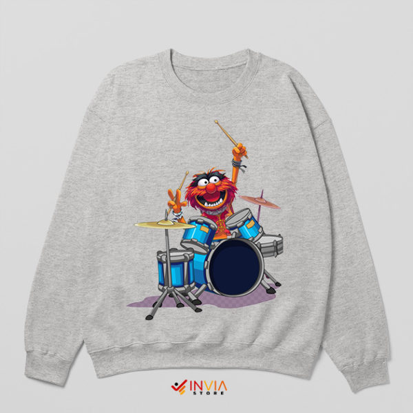 Monster Drummer Muppets Animal Sport Grey Sweatshirt