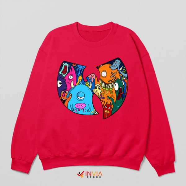 Monster Inc Laugh Floor Wu-Tang Clan Red Sweatshirt