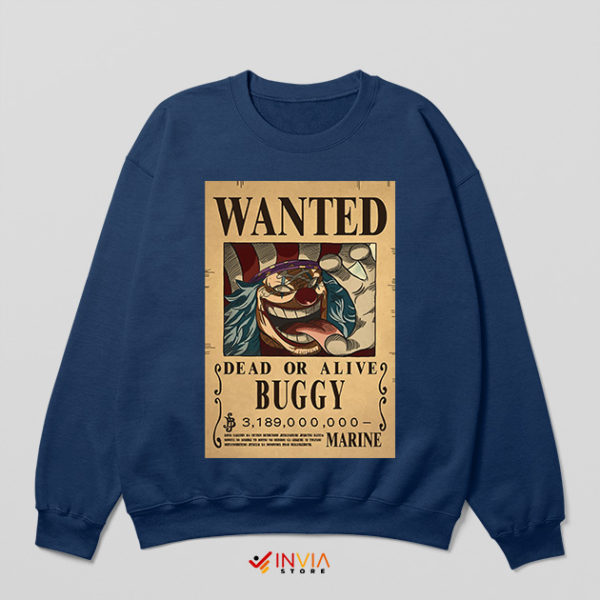 Most Wanted Clown Pirate Buggy Navy Sweatshirt