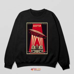 Mothership in Galaxy Led Zeppelin Black Sweatshirt