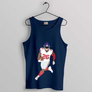 Muscles Saquon Barkley NY Giants Navy Tank Top