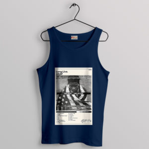 Music Chart Long Live Asap Album Navy Tank Top