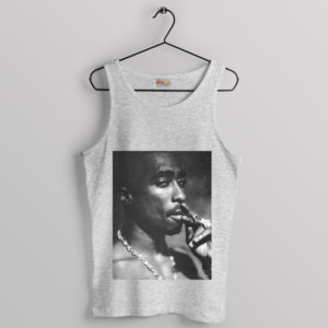 Musical Tupac Shakur Smoke Poster Sport Grey Tank Top