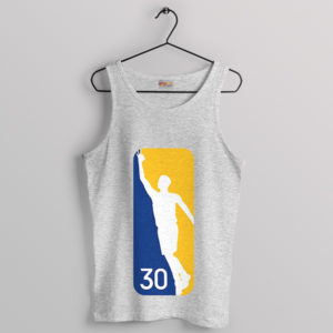 NBA Finals Stephen Curry 30 Logo Sport Grey Tank Top