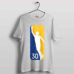 NBA Logo Stephen Curry Position Sport Grey T-Shirt