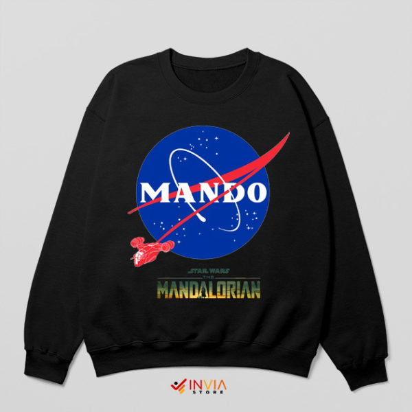 Nasa Logo Evolution Din Djarin Mando Black Sweatshirt