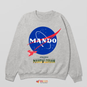 Nasa Logo Evolution Din Djarin Mando Sport Grey Sweatshirt