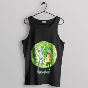 Netflix Episodes Rick Morty Portal Art Black Tank Top