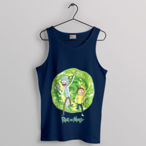 Netflix Episodes Rick Morty Portal Art Navy Tank Top