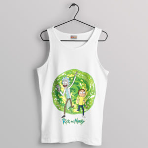 Netflix Episodes Rick Morty Portal Art White Tank Top